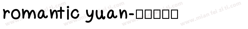 romantic yuan字体转换